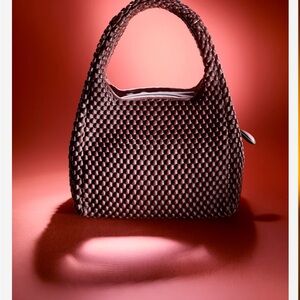 Elegant Burgundy Textured Handbag